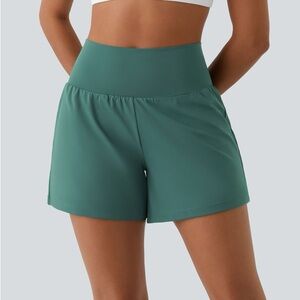 Super High Waisted Back Pocket & Side Hidden Pocket 2-in-1 Yoga Shorts